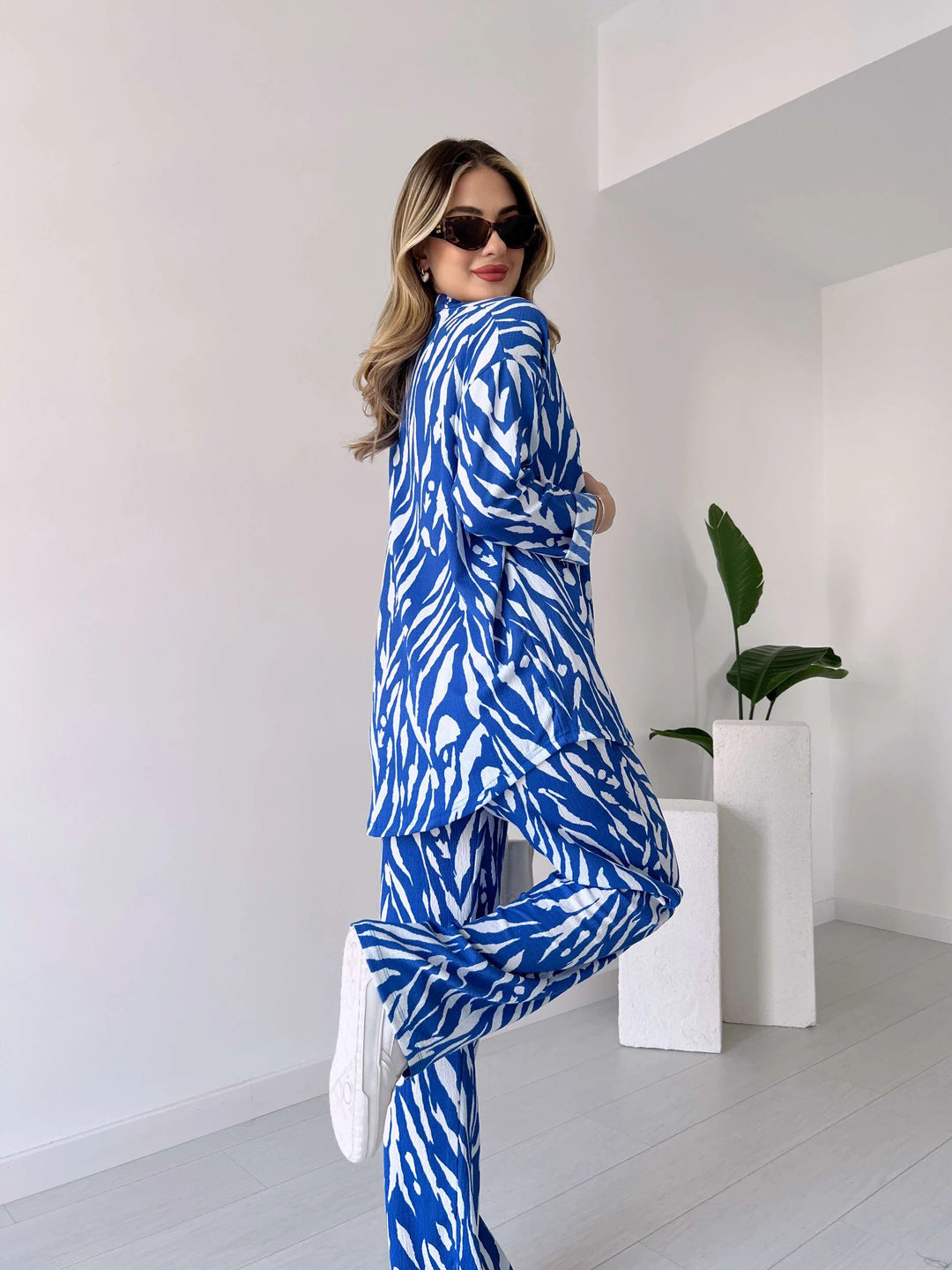 Vibrant Two-Piece Lounge Set for Women | Bold Prints
