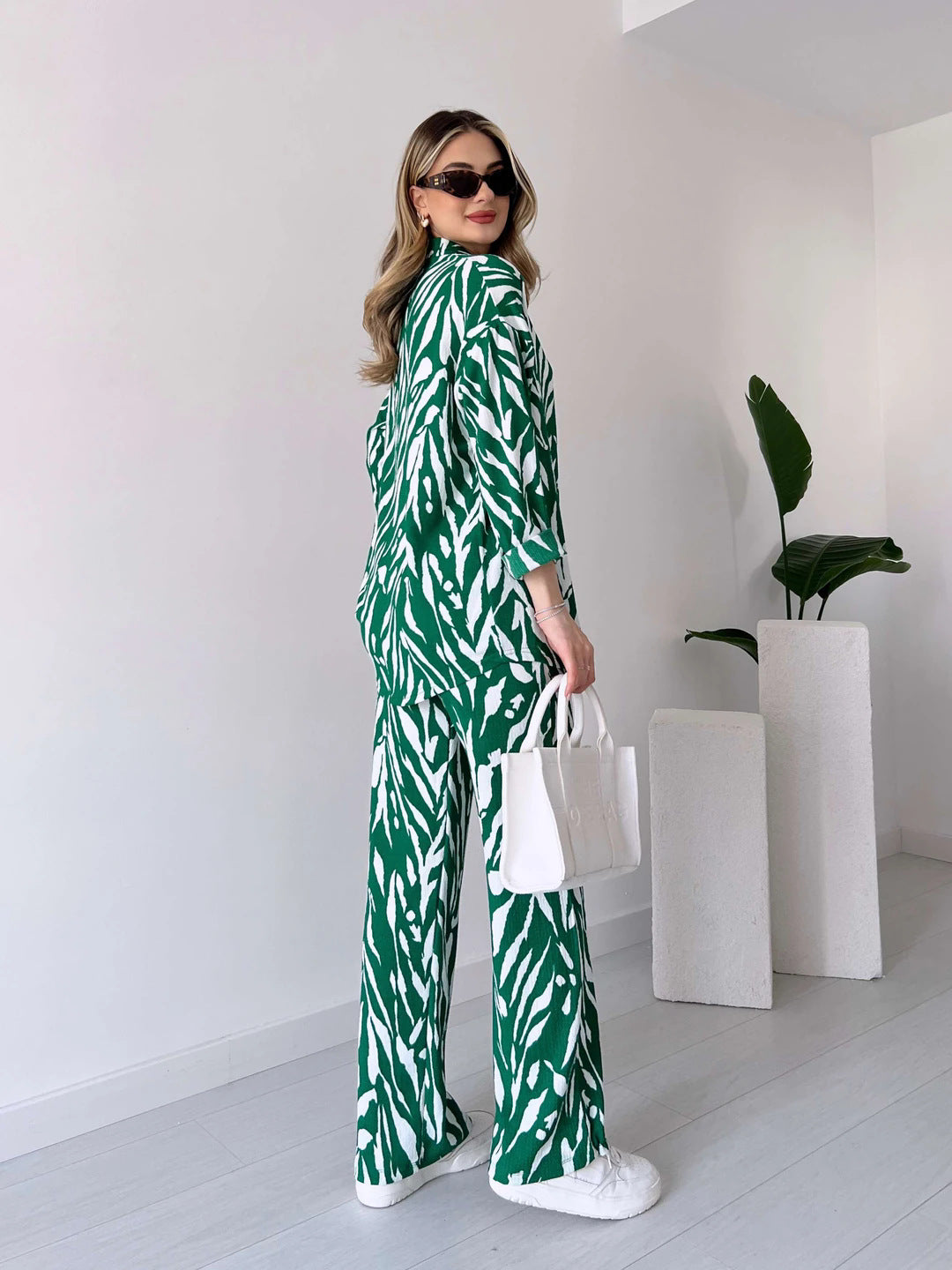 Vibrant Two-Piece Lounge Set for Women | Bold Prints