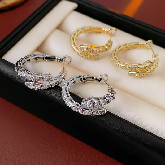 Elegant Dual-Layered Hoop Earrings – Gold & Silver Finish