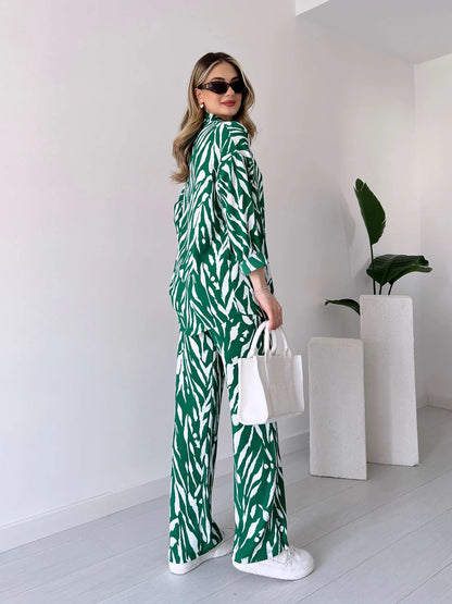 Vibrant Two-Piece Lounge Set for Women | Bold Prints