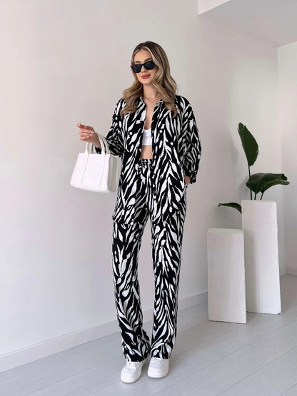 Vibrant Two-Piece Lounge Set for Women | Bold Prints