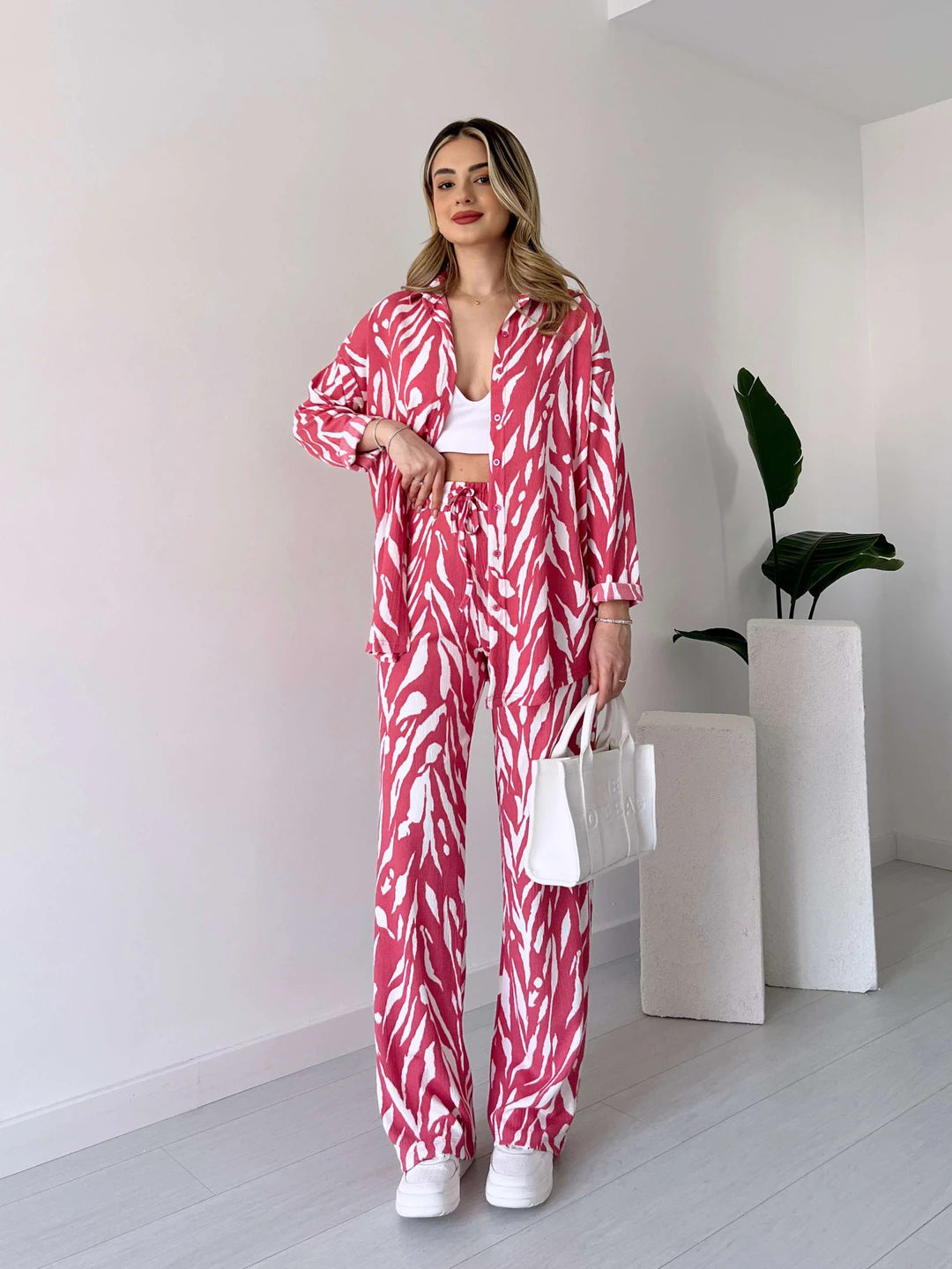 Vibrant Two-Piece Lounge Set for Women | Bold Prints