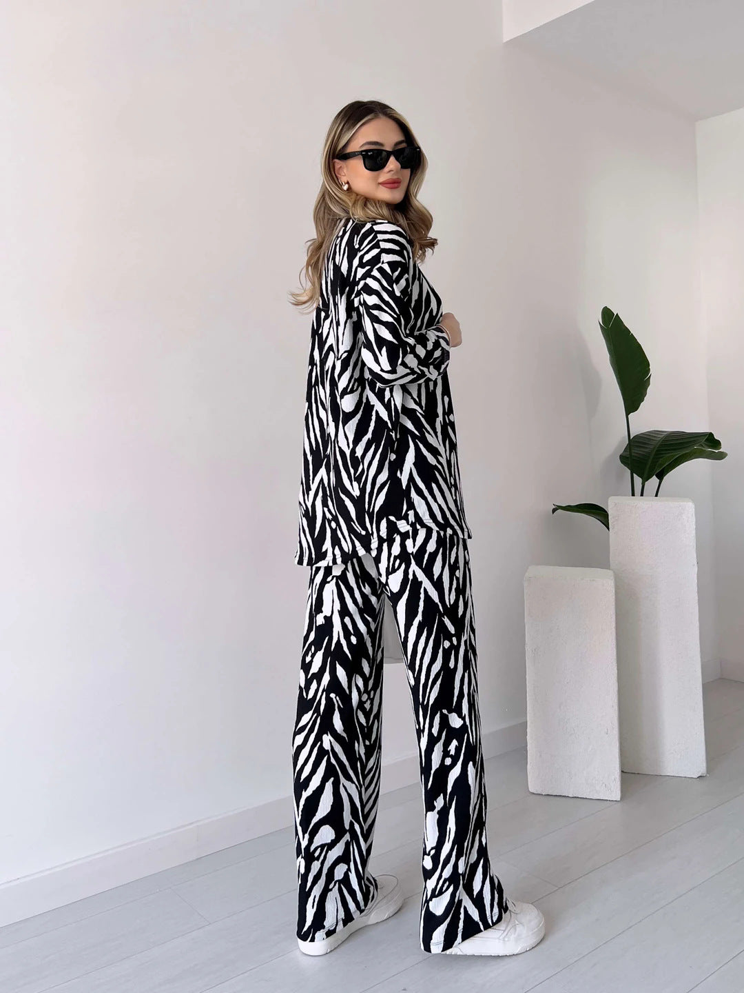 Vibrant Two-Piece Lounge Set for Women | Bold Prints